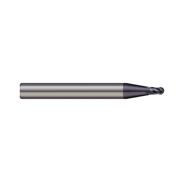 End Mill, 2 Flute, Ball, 0.500 mm Cutter dia